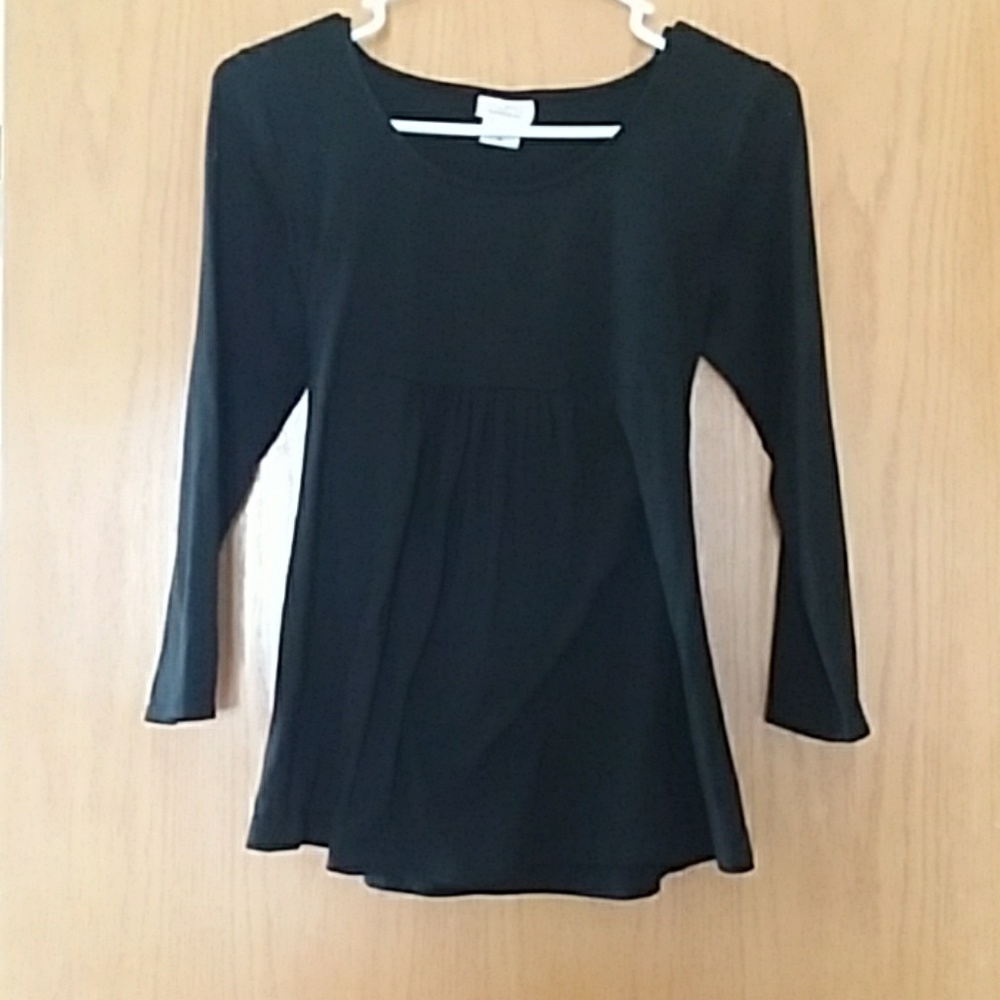 Black long sleeve maternity top